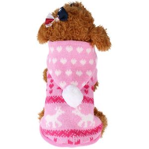 Winter Cartoon Hond Kleding Warme Kerst Trui Voor Kleine Honden Huisdier Kleding Jas Breien Gehaakte Doek Navidad # Yj