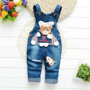 Ienens Kids Baby Jongens Lange Broek Denim Overalls Tuinbroek Baby Meisjes Jeans Jumpsuit Kleding Kleding Speelpakjes Broek