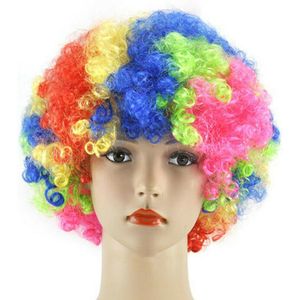 Krullend Afro Kostuum Props Fancy Dress Pruiken Funky Disco Clown Stijl Mannen/Dames Kostuum 70S Haar