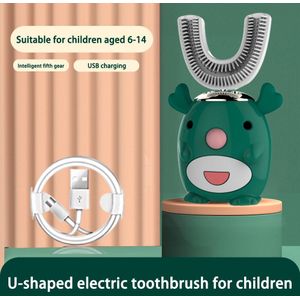 Smart 360 Graden U Elektrische Tandenborstel Kids Silicon Automatische Ultrasone Tanden Tandenborstel Cartoon Patroon Kinderen