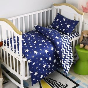 3 Stuks Peuter Beddengoed Set Katoen Crib Sets Zwart Wit Streep Cross Patroon Babybedje Set Goedkope Ster Beddengoed Set voor Peuter