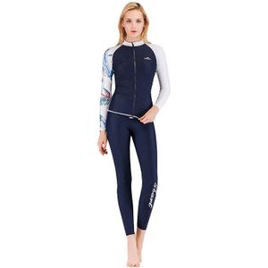 Lange Mouwen Rash Guard Vrouwen Surf Badmode Split Badpak Surfen Kleding Hoge Hals rits Snorkelen Tops duikpak vrouwen