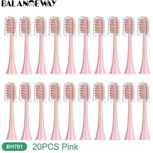 BH701 12-20st Zachte Borstelharen Vervanging Elektrische Sonische Opzetborstels Gezondheid Volwassen Kinderen Gevoelige Tandvleesverzorging Ultrasone Reiniging Tanden Opzetborstels Tandenborstelmondstuk