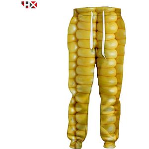 Joggingbroek 3D Print Gouden Grappig Gele Maïs Mannen Broek Harajuku Mannen/Vrouwen Streetwear Heren Broek X228