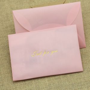 20 stks/pak Roze Retro Semi-transparante Envelop DIY Envelop Zwavelzuur Papieren Envelop Gewoon Voor U Afdrukken Enveloppen