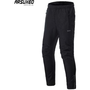 Arsuxeo Winter Fleece Fietsen Broek Man Winddicht Mtb Broek Ademend Reflecterende Fiets Broek Thermische Rijden Sport Broek