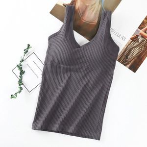 Verwijderbare Borst Pad Camisoles Vrouwelijke Solid Tank Top Draadloze Schoonheid Terug Ondergoed Sling Vrouwen