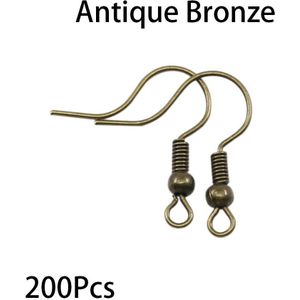 200 Stks/partij Goud Diy Earring Bevindingen Oorbellen Sluitingen Haken Voor Oorbellen Sieraden Maken Accessoires Ijzeren Haak Slangetje