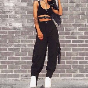 Outdoor Bergbeklimmen Broek Vrouwen Losse Joggers Hoge Taille Leger Harem Camo Broek Streetwear Punk Cool Pure Cargo Broek