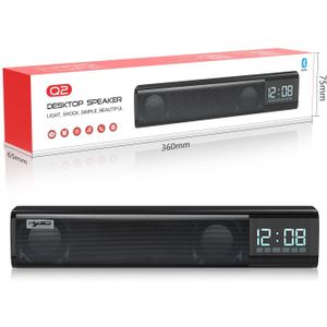 Q2 Draadloze Bluetooth Speaker 10W Power Sound Box Voor Computer Mobilephone Soundbar Hifi Ingebouwde 2200 Ma batterij