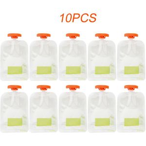 10 Stks/set Groente Pasgeboren Reizen Multifunctionele Opslag Dispenser Herbruikbare Babyvoeding Zakjes Thuis Keuken Feeding Draagbare