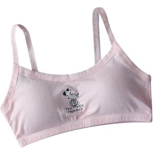 Student Meisje Spaghettibandjes Training Beha Ondergoed Leuke Cartoon Zebra Planet Animal Print Bralette Draad Geribbelde Draadloze Ves