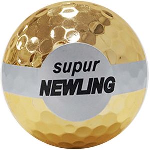 3 Pcs Golfballen Gekleurde Lint Ballen Golf Opening Bal Gouden Kleur Bal