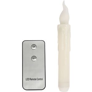 Pak van 6 of 12 Vlamloze Velas Remote, 6.7 inch Geel Flickering Draadloze Bruiloft Kaarsen, plastic Batterij Candele Voor Verjaardag