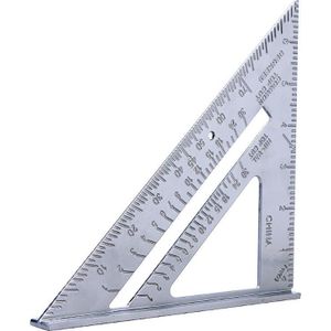 Vktech 7 Inch Aluminium Speed Vierkante Driehoek Hoek Gradenboog Tri-Vierkante Linemeter Vierkante Carpenter Ruler