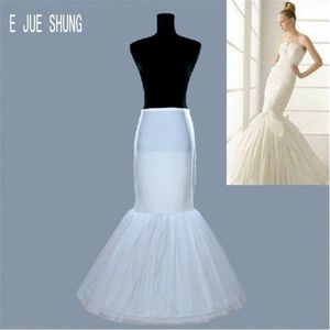 E JUE SHUNG Ivoor Mermaid Wedding Petticoat Crinoline 1 hoops Bridal Onderrok Voor Trouwjurk Bruiloft Accessoires