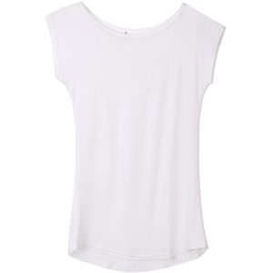 Meisjes vrouwen Hals Mouwloos Lange T-Shirts Modal Tops Basic Effen Wit Zwart Blauw Grijs Tee Shirt