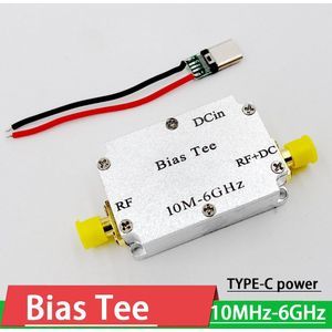 TYPE-C Soort Vooroordeel Tee 10Mhz-6Ghz Rf Feed Coaxiale Feed Rf Blokkeren Voor Ham Radio Versterker Rtl sdr Ontvanger Lna Antenne