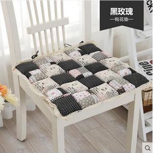 40X40 cm Bloem Stijl Vierkante Katoen Zitkussen Sofa Auto Mat Thuis Keuken Stoel Sit Pad Mat Kussens Home Decor