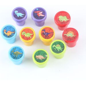 10 Stks/set Kinderen Speelgoed Postzegels Cartoon Dieren Fruit Kids Seal Voor Scrapbooking Stamper Diy Cartoon Stamper Speelgoed I0366