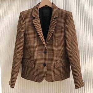 Vrouwen Plaid Blazer Of Rok Britse Stijl Hoge Taille Onregelmatige Split Halverwege De Kuit Rokken Single Breasted Pockets Office Lady set