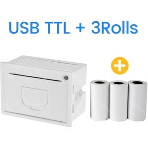 QR204 Mini Ingebed Printer Thermische Esc Pos Ontvangst Parallel Panel Printer Usb Ttl RS232 Kiosk Printer Barcode Arduino 2 Inch