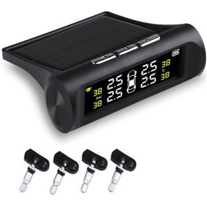 Auto Tpms Zonne-energie Digitale Hd Tyre Pressure Monitoring Systemen Display Auto Beveiliging Alarm Inductie Ingebouwde/Externe sensor