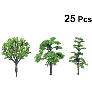 25 Stuks Model Bomen Pagode Park Populier Bos Grenen Miniatuur Micro Diorama Decoratie Landschap Layout
