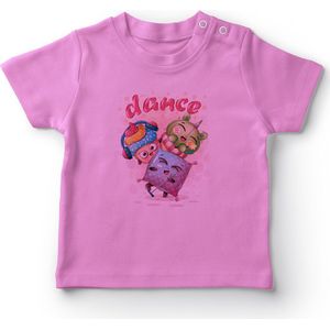 Angemiel Baby Dansen Kussen Cactus En Ijs Baby Meisje T-shirt Roze