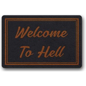 Ingang Vloermat Grappige Deurmat ""Welkom to Hell"" Home Decoratieve Indoor Outdoor Deurmat Niet-geweven Stof Top 18 ""x 30"" Inch