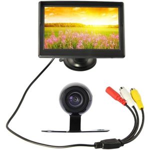 5 Inch Tft Lcd In De Rear View Monitor Parking Backup Camera Met Ntsc/Pal Video Formaat, schermresolutie 320X240 Waterproo
