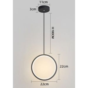 Cirkel Ringen Moderne Led Hanglampen Voor Slaapkamer Bed Eetkamer Bar Wit/Zwarte Kleur Led Hanger lamp 90-260V