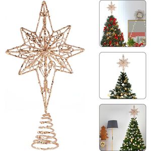1Pc Anijs Ster Kerstboom Topper Star Treetop Decor Voor Home Party Geen Licht