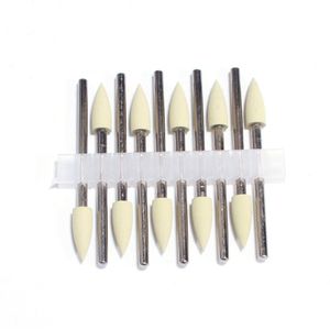 10 Pc Siliconen Nagel Boor Set Rotary Manicure Boren Bits Nagels Rubber Bit Elektrische Frees Burr Gereedschap