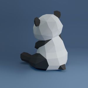Panda Dier 3D Papercraft Diy Handgemaakte Papercraft Ornamenten Ornamenten Geometrische Origami Drie-Dimensionale Samenstelling