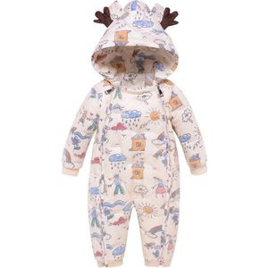 Rusland Winter Jumpsuit Voor Kinderen Baby Jongen Meisje Hooded Eendendons Waterdichte Warme Kleren Dikke Pasgeboren Baby Snowsuits Overalls