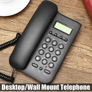 Draadgebonden telefoon met Caller ID Hotel Thuis Desktop Muur Telefoon Kantoor Vaste Telefoon FSK/DTMF caller systemen Zwart