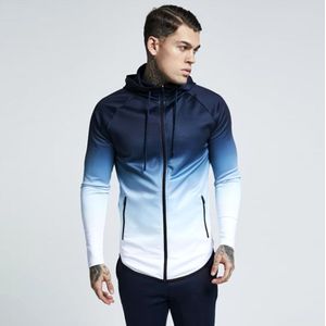 mannen sport fitness jas crossfit winddicht outdoor fitness running training rits pocket body shaping shirt