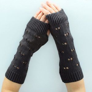 Mode Horen-Vorm vrouwen Meisje Armwarmers Winter Knit Lange Mouwen Handschoenen Voor Vrouw Meisjes Minnaar Vorm vingerloze Handschoenen