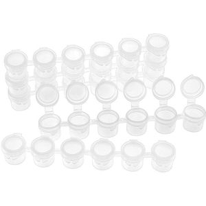 20 Strips 120 Potten 5Ml 6 Cups Mini Lege Verf Pot Pod Strips Verf Strips Kunsten En Ambachten Plastic opslag Containers