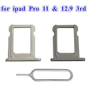 1Pcs Sim-kaart Houder Vervanging Voor Ipad Pro 11 Pro 12.9 Inch 3rd Sim-kaart lade Houder Slot Grijs Zilver