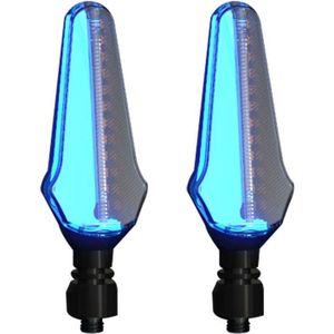 Super Heldere Motorfiets Indicatoren Vloeiende Knipperlichten Universal 12 LED Motorfiets Richtingaanwijzer LED Bi-kleur Heldere Lichten