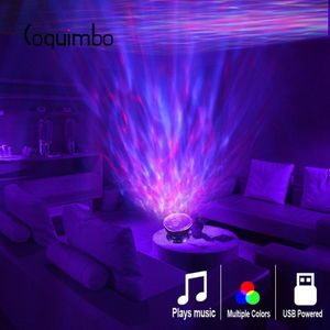 Coquimbo Ocean Wave Projector Led Nachtlampje Ingebouwde Muziekspeler Afstandsbediening 7 Light Cosmos Star Luminaria Voor Kid slaapkamer