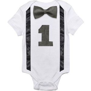 One Size Katoenen Baby Jongen Rompertjes Kostuum Kids Brief Jumpsuits 1st Verjaardag Outfits Pasgeboren Jongens Roupas Baby Kleding 12 Maanden