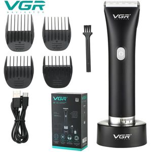 Vgr Elektrische Tondeuse Voor Mannen Professionele 10W Power Fine Tuning Tondeuse Keramische Blade Led Display haircutter
