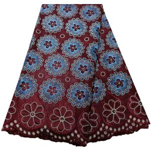 Royal Blue Pure Cotton Voile Kant In Zwitserland Afrikaanse Droge Kant Stof 2022 Nigeriaanse Voor Bruiloft YPL11332