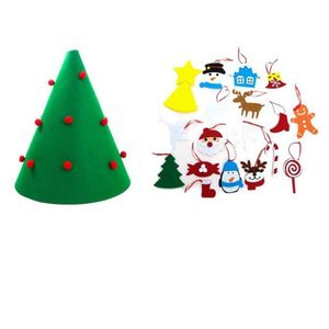 Ocday 3D Diy Vilt Peuter Kerstboom Jaar Kinderen Speelgoed Kunstmatige Boom Xmas Home Decoratie Opknoping Ornamenten