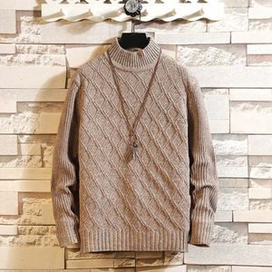 Trui Mannen Herfst Warme Kraag Trui Casual Trui Trui Winter Casual Lange Mouw Breien Truien Tops #3