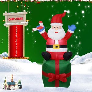 6FT Opblaasbare Kerstman Blow Up Kerstversiering Met Led Verlichting Voor Thuis Yard Winkelcentra Xmas Party Decor Eu plug
