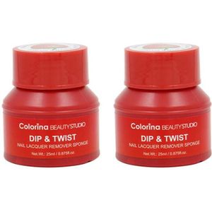 2Pcs Draagbare Nail Polijsten Verwijderaars Rotatie Type Manicure Cleaning Sponzen Nail Lossen Handdoeken (Rood)